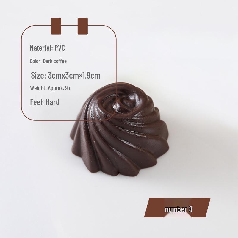 PVC Chocolate Model Props for Dessert Shop and Photography Display