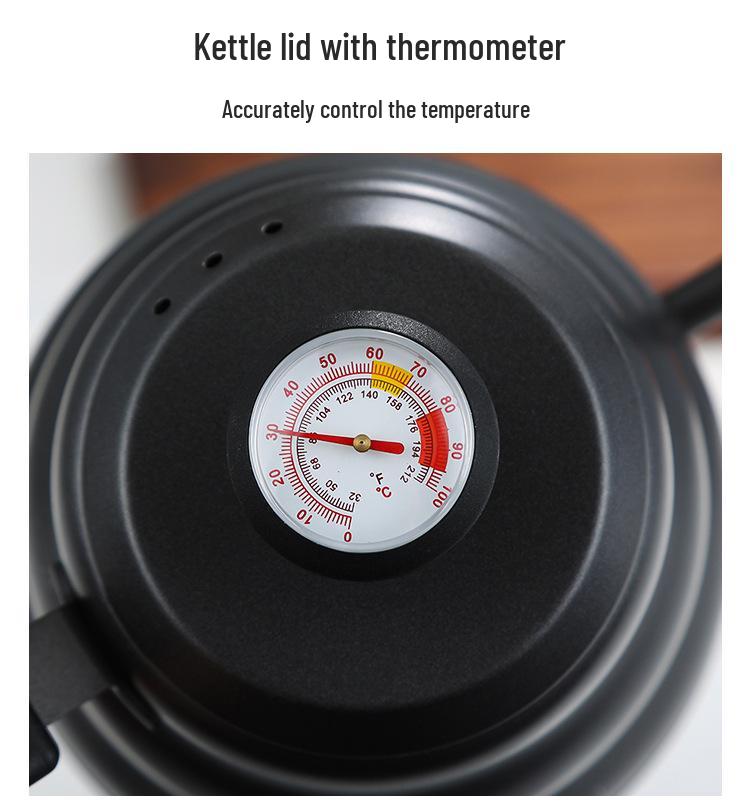 Bollitore da Caffè Teflon Cloud Pour-Over: Acciaio Inossidabile 304 Stile Giapponese con Manico con Display della Temperatura