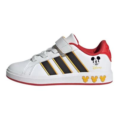 Disney x Grand Court J Mickey Mouse - Zapatillas Blancas para Niños Cloud-White Core-Black Bold-Gold JQ8067