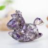 Resin Crystal Horses Desk Decor With Rotatable Animal Figurine For Gift Giving And Home Office
