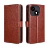 Leather Flip Cases For ZTE Blade A35e Leather Case [Flip Vintage Leather] Wallet Shockproof Durable Retro Flip Covers