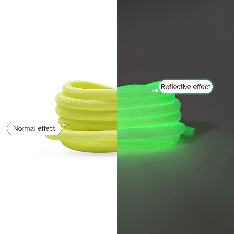Round Luminous Fluorescent Shoelaces Glow In The Dark Night Color Shoelace Sports Canvas Shoe Lace Adult Children Shoe Laces New