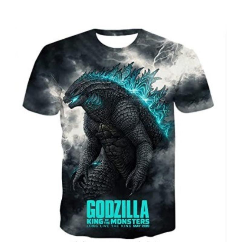 Summer Style Short Sleeved Wolf Head 3D Digital Printed Sports Loose Casual Round Neck Top T-Shirts Men’s