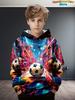 Kids Clothes Boys Hoodies Long Sleeve 3D Football Print Children Spring Fall Clothes Casual Outdoor Active Boys Clothing Tops