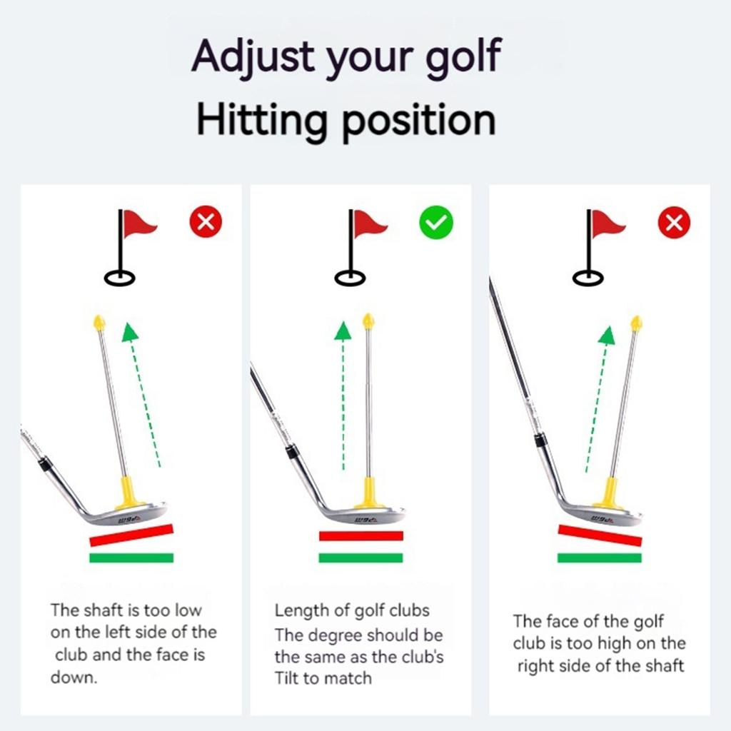 Golf Chipper Direction Indicator Tool for Golf Club Lie Angle Adjust Tool Magnetic Golf Alignment Bar Swing Training Aid Stick