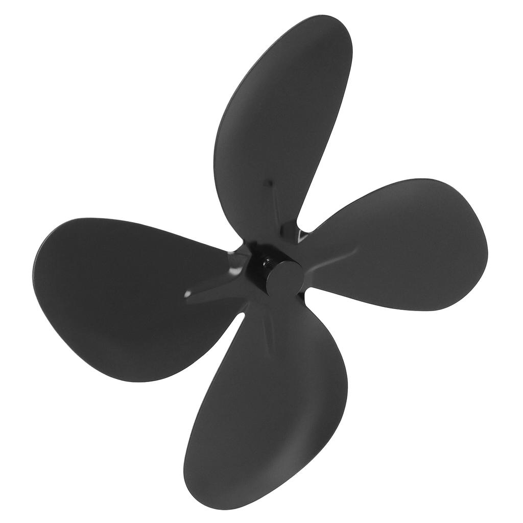 Náhradní lopatka ventilátoru kamen Hliníková slitina Ventilátor ke krbu 4 lopatky se šestihranným klíčem Šroub Černá