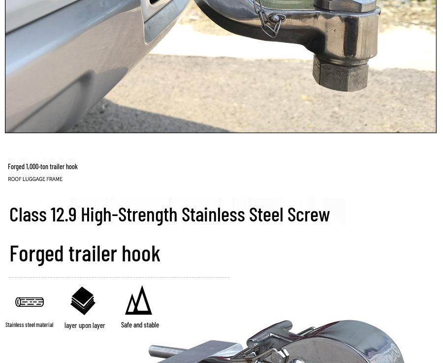 Enhanced Stainless Steel Tow Hook and Bar Upgrade for 500hi4-t Tank