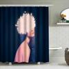 Galaxy Girl Shower Curtain Celestial Space Decor Anime Aesthetic Room Divider Bathroom Decor Universe Pattern Home Textile