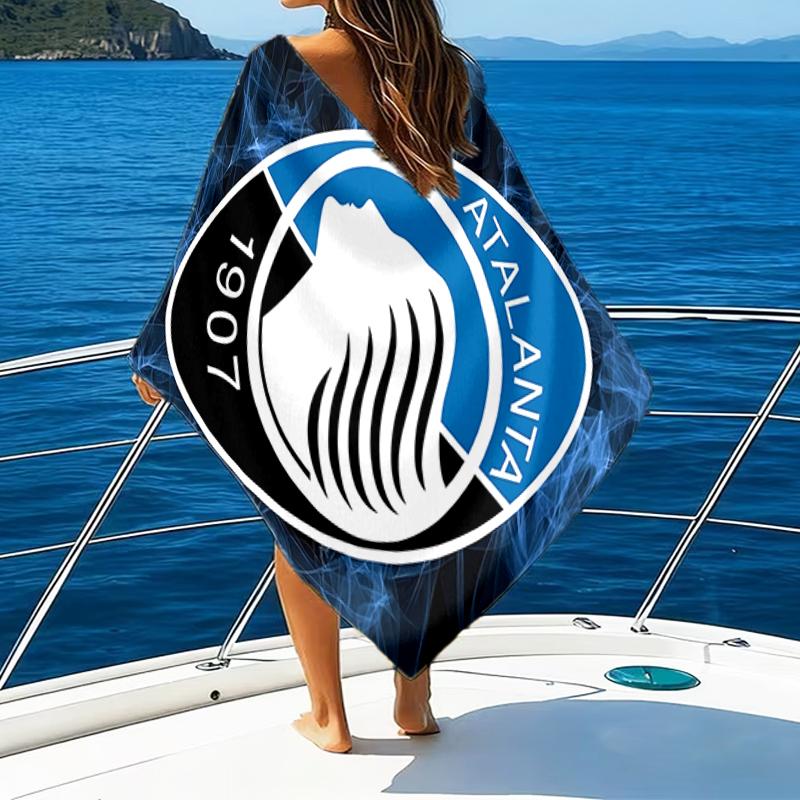 Football Atalanta Beach Towel - Soft, Absorbent Microfiber, Lightweight, Ideal for The Beach, Parties, Travel, Camping fan gifts