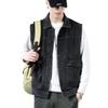 2024 Trendy Men's Denim Multi-Pocket Vest Jacket - Casual Single-Breasted Style