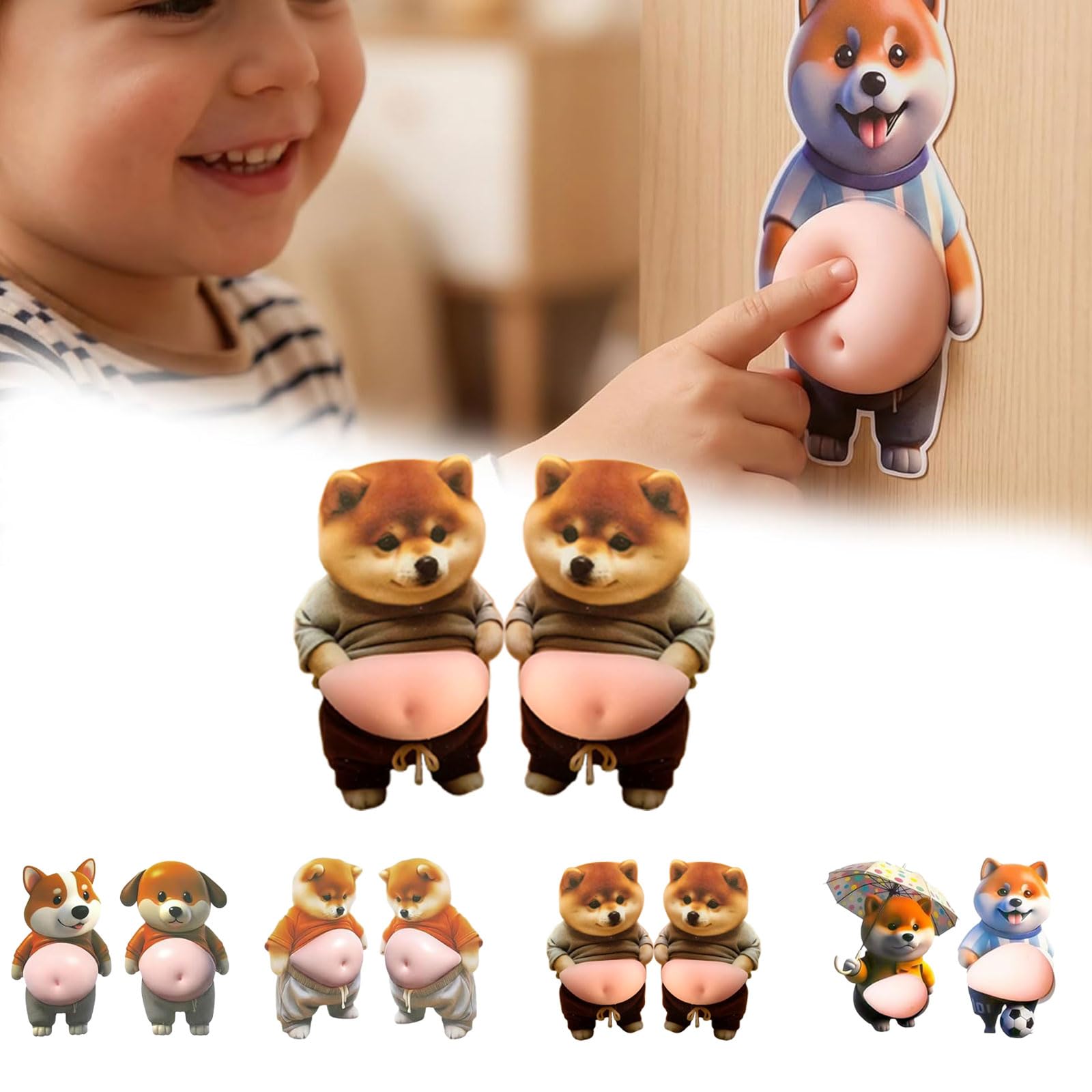 LQHZC 3D Puni Puni Dog Sticker
