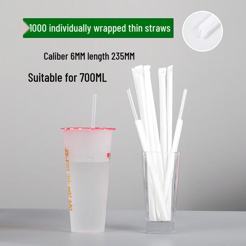Food Grade Thin Lengthened Disposable Plastic Straws