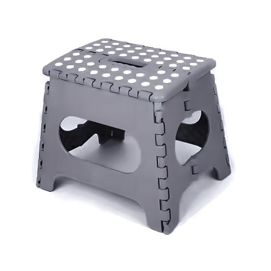 Folding Step Stool with Portable Handle Heavy Duty Plastic Holds Up to 300Lbs Kitchen Bathroom Outdoor Camping Fishing Mini Collapsible Chair Seat