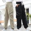 Boys' Loose-Fit 100% Cotton Work Pants: Spring/Fall Children's Casual Sports Pants