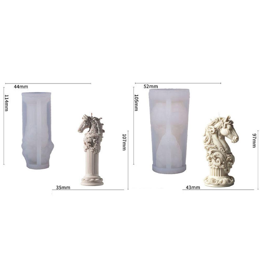 Horse Totem Scented Candle Silicone Mold Relief Cloud Flower Vine Horse Plaster Resin Mold Handmade DIY Home Decor