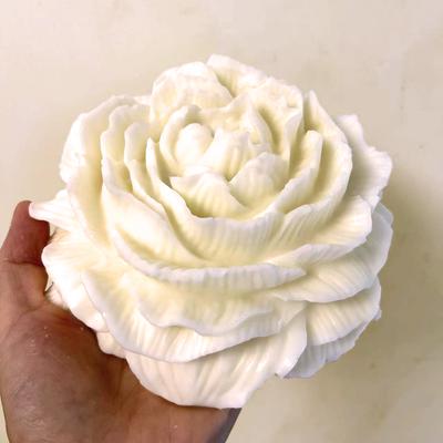 DIY 8-15cm Large Peony Candle Silicone Mold Rose Cake Chocolate Silicone Mold Soap Mold Valentine's Day Gift Rose Flower Mold