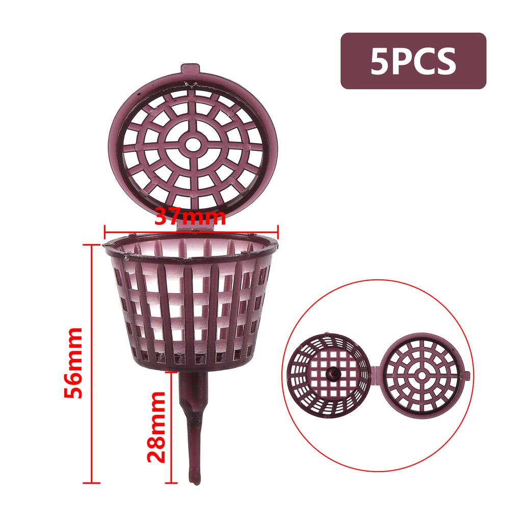 100Pcs Plastic Fertilizer Mesh Basket With Cover Mini Planting Portable Fertilizer Pot Plant Automatic Fertilizer Device