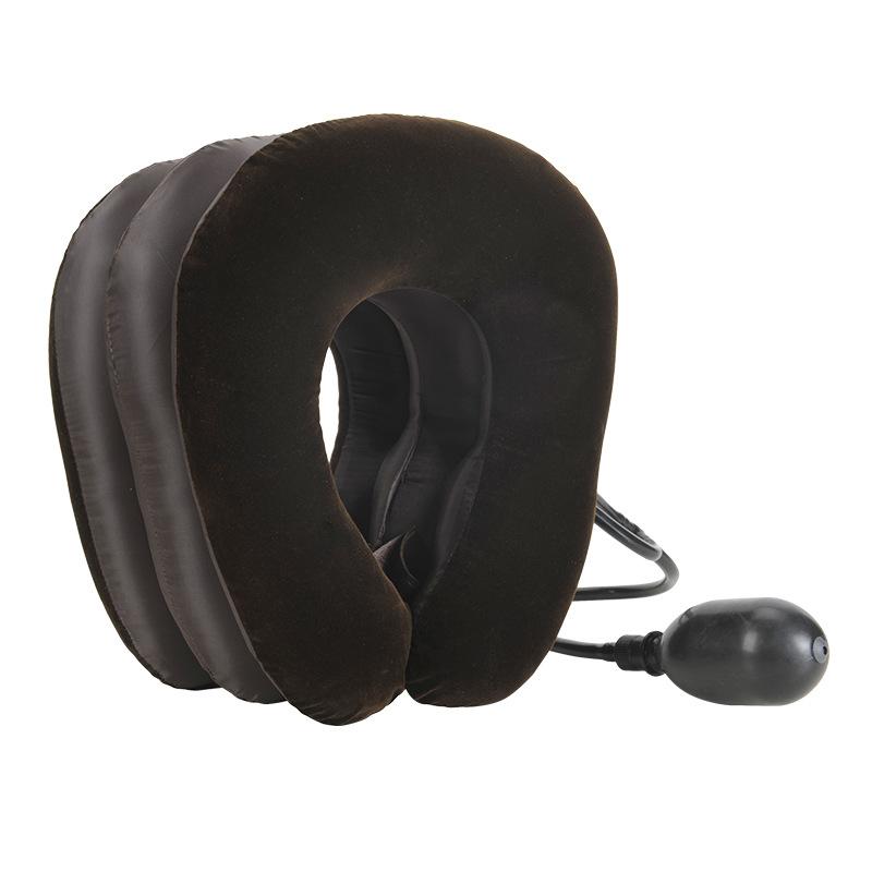 Inflatable Neck Stretcher Adjustable Cervical Traction Device Soft Neck Brace Support for Home Office Neck Pain Relief