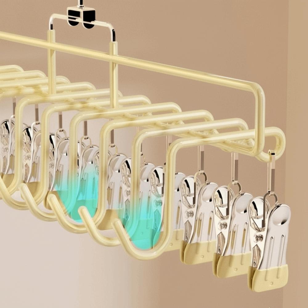Hanging Baseball Hat Organizer Rack 10 Clips Towel Hanger Clip Peaked Cap Storage Holder  Sock