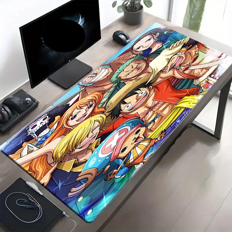 One Piece Print Mouse Pad, Anti‑Slip Desktop keyboard Mat, for PC Laptop Gaming Working Daily Use, Cool Festival Surprise Gift