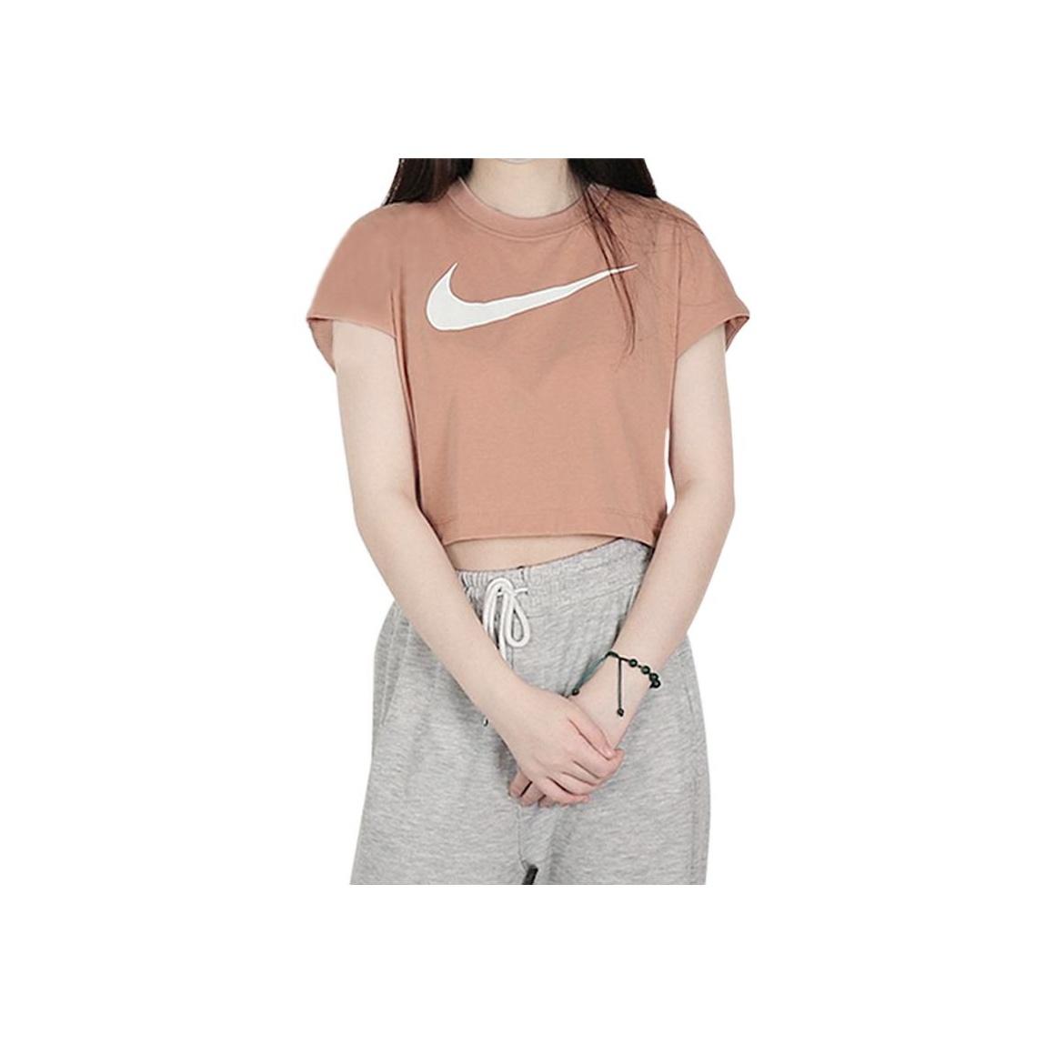 

Nike Спортивная повседневная трикотажная короткая свободная легкая влагоотводящая дышащая футболка с круглым вырезом и коротким рукавом с большим логотипом CN7101-605 XL