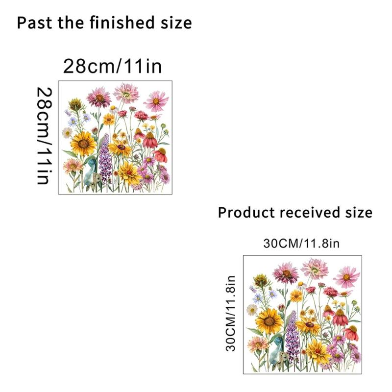Plants Flowers Sunflowers Butterflies Wall Stickers Toilet Sticker Bathroom Toilet Cover Refrigerator Sticker Wc Decoration