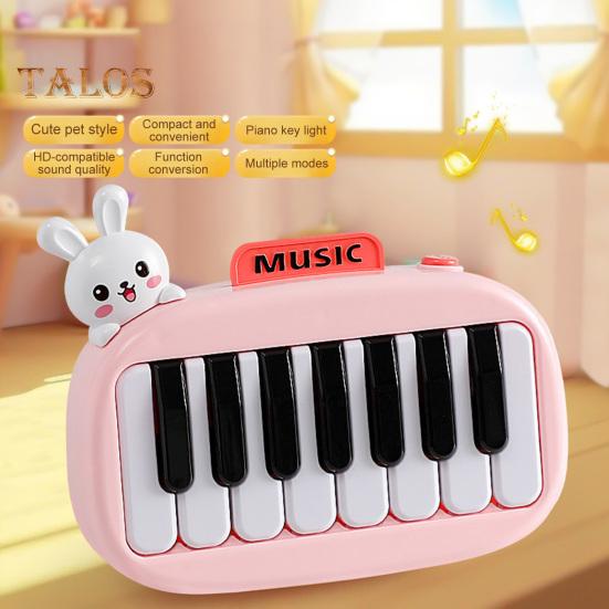 15 kláves kapesní piano mini elektronické piano s podsvícenými klávesami pro děti přenosný hudební nástroj hračka pro ranou dětskou výchovu