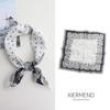 60 Pastel Polka Dot Scarf: Women's Square Bowknot Headscarf & Headband.