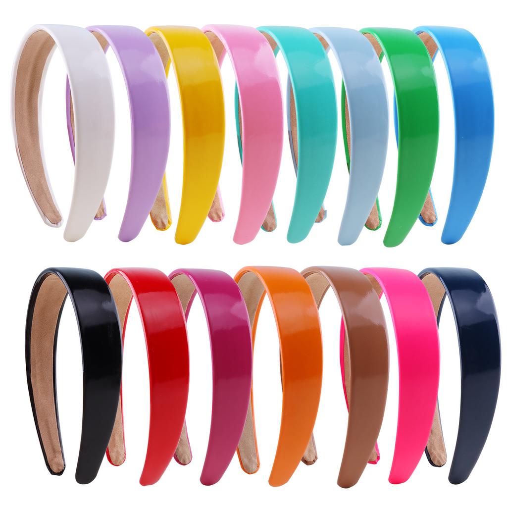 Women's PU Leather Headband 3cm Wide Non-Slip Fashion Hair Accessories for Kids and Girls Children Party Headwear Hairbands