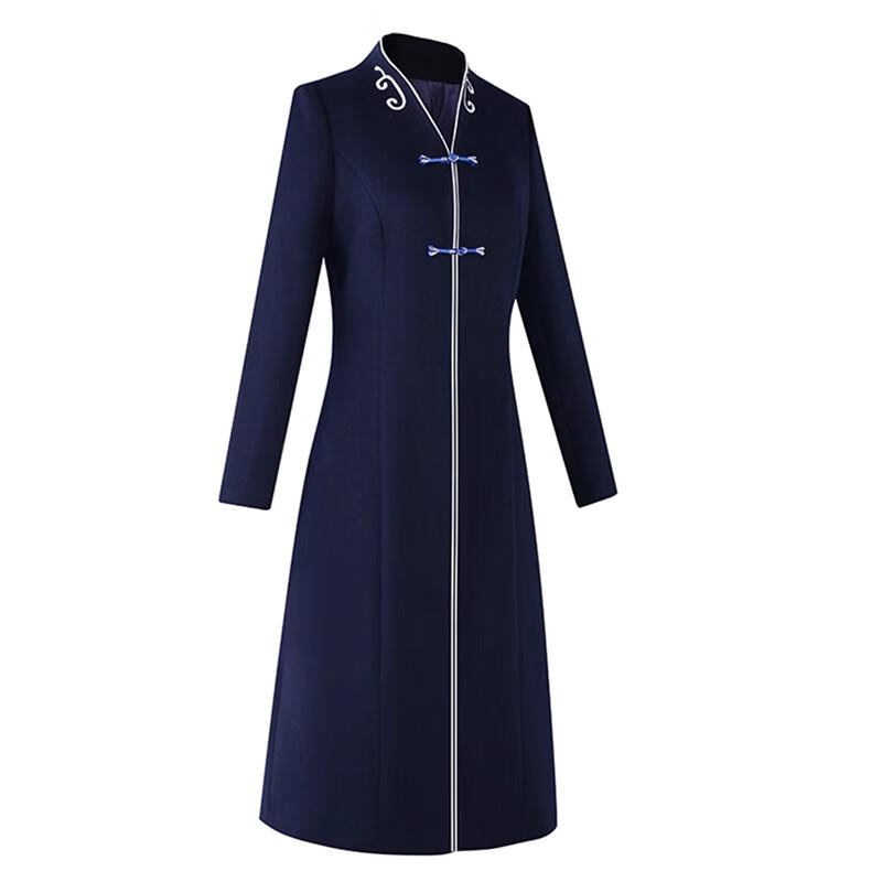 Trolman New Chinese Style Winter Woolen Work Coat