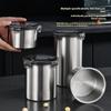 Storage Jars 500/900/1400ml Stainless Steel Sealed Container Jar Kitchen Barrel Organizer For Fresh Grain Vegetable Coffee