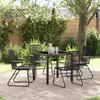 VidaXL 5-Piece Garden Dining Set Black Rattan PVC 3379171