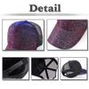 Gradient CZ058 [White Fang] Hat, Sports, Glitter, Cap, Mesh, Stylish, Color, Women's, (Wine)