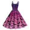 Women's Halloween Print Sexy Off-The-Shoulder Punk Vintage Dress