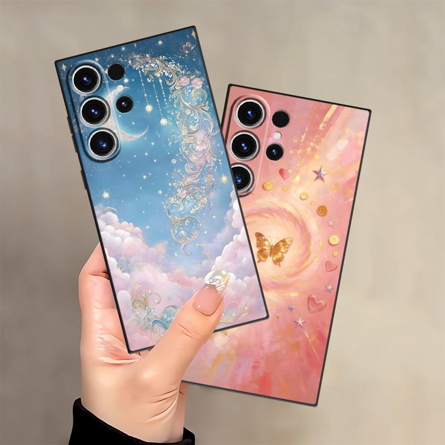 Simple Butterfly Pattern Funda Phone Cover Case for Samsung Galaxy S26 Ultra S10 S9 S20 Ultra S25 Plus S24 S23 Note 20 8 9 10