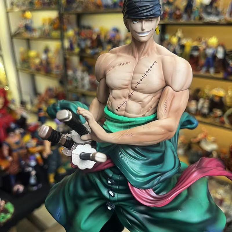 28cm One Piece Golden Mountain Roronoa Zoro Draw A Sword Zoro Model Ornament Anime Figure Collection Gk Statue Trendy Toys Gifts