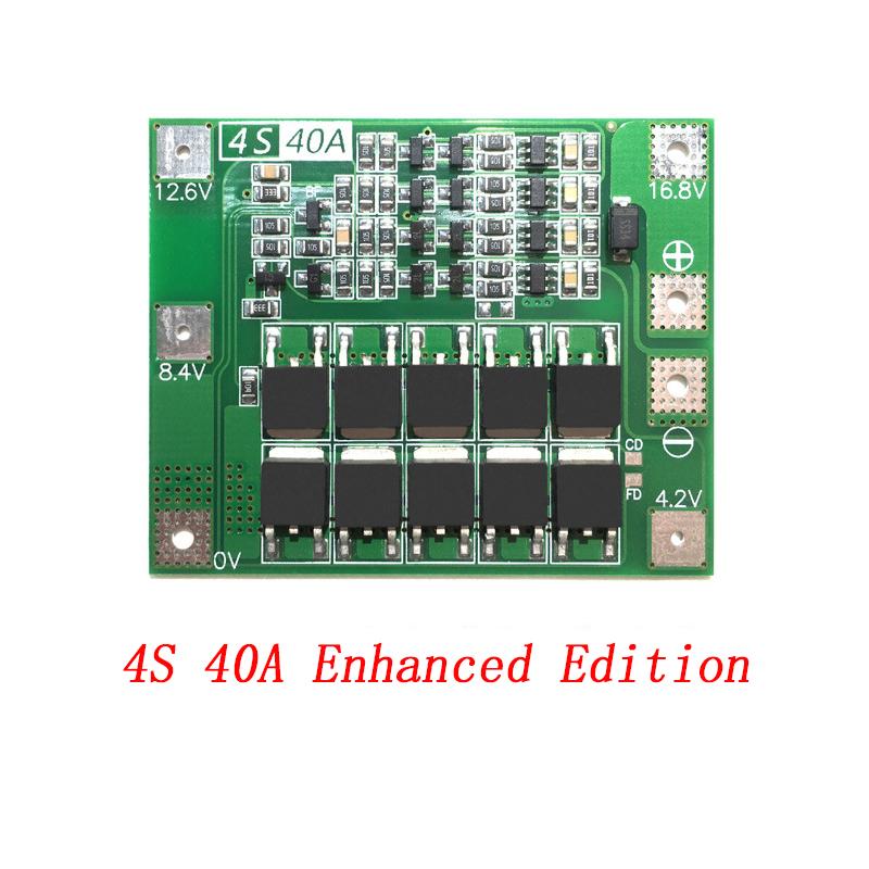 

3S/4S 40A 60A Li-ion Lithium Battery Charger Protection Board 18650 BMS For Drill Motor 11.1V 12.6V/14.8V 16.8V Enhance/Balance