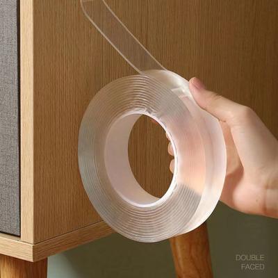 5M Double Sided Tape Transparent Acrylic Reusable Waterproof Adhesive Tracsless Tape Gadget Household Nano Tapes Sticker