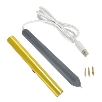 USB-betriebener Heißfolienstift Goldfolien-Rollen-Set DIY Scrapbooking Karten Bastelpapier Leder Umwandelbar Goldfolienstifte Karte
