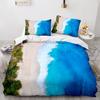 Seaside Scenery Bedding Set Sand Bed Linen Home Decor Single Double Twin Size For Boys Girls Adults Sunset Tree Duvet Cover Set