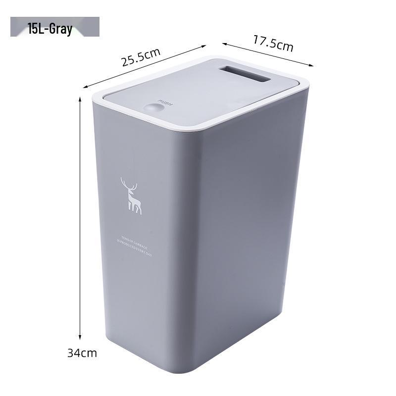 

Пластиковий смітник для ванної кімнати великої місткості 15L