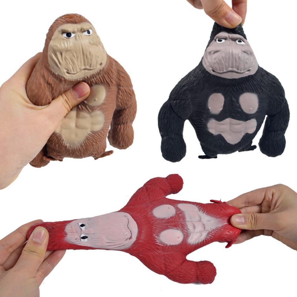 Stretchable TPR Gorilla Sand Fidget Toy - Realistic Animal Stress Relief Squeeze Toy for Sensory Play