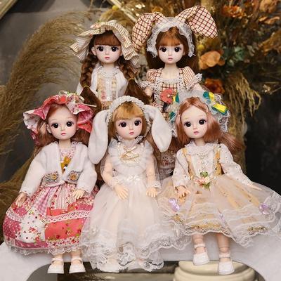 30cm 1/6 lalka bjd mała dziewczynka śliczna sukienka 21 zdejmowana wspólna lalka księżniczka uroda makijaż lalka modna sukienka DIY zabawka prezent dziewczyna