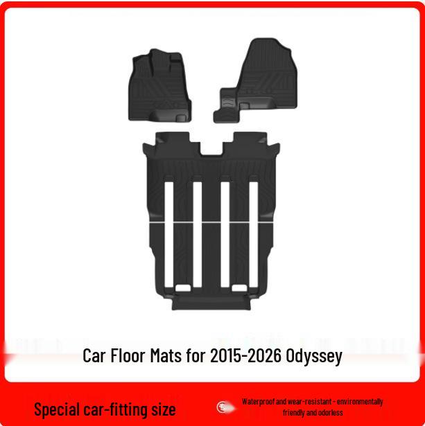 Eco-Friendly Waterproof TPE Floor Mats for 2015-2026 Odyssey LHD - Odorless, Wear-Resistant, Anti-Slip