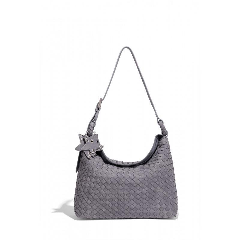 

Autumn hot sale single shoulder underarm women s bag new handwoven bag high-end matte suede portable tote bag 37*12*38
