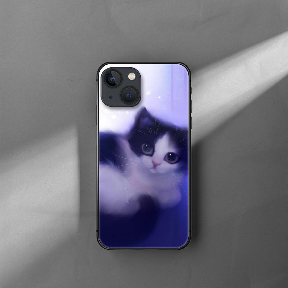 Słodki kociak etui na telefon iPhone Samsung Galaxy Redmi Xiaomi Oppo OnePlus Note S A 7 8 9 10 11 12 13 14 20 21 22 23 53 54 Pro Max Plus Ultra TPU Miękkie