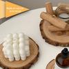 10 PCS Unfinished Pine Wood Slices for Centerpieces 5.1-5.5" Round Wooden Discs with Tree Bark Cookies Circles 0.39" Thickness