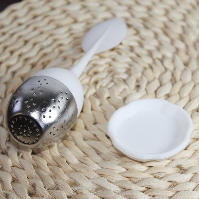 Infusore per tè a forma di foglia in acciaio inossidabile 304 con silicone - Carino, Creativo, per uso alimentare