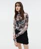 VEDERMI Mesh Draping Top (Black)