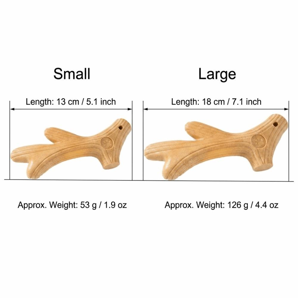 Multiple Sizes Deer Antler Chew Toy Wooden Dog Bite Tough Toy Teeth Grinding